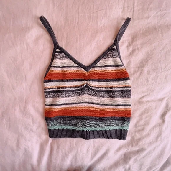 AERIE LOOSE KNITTED CROP TOP - Picture 1 of 4